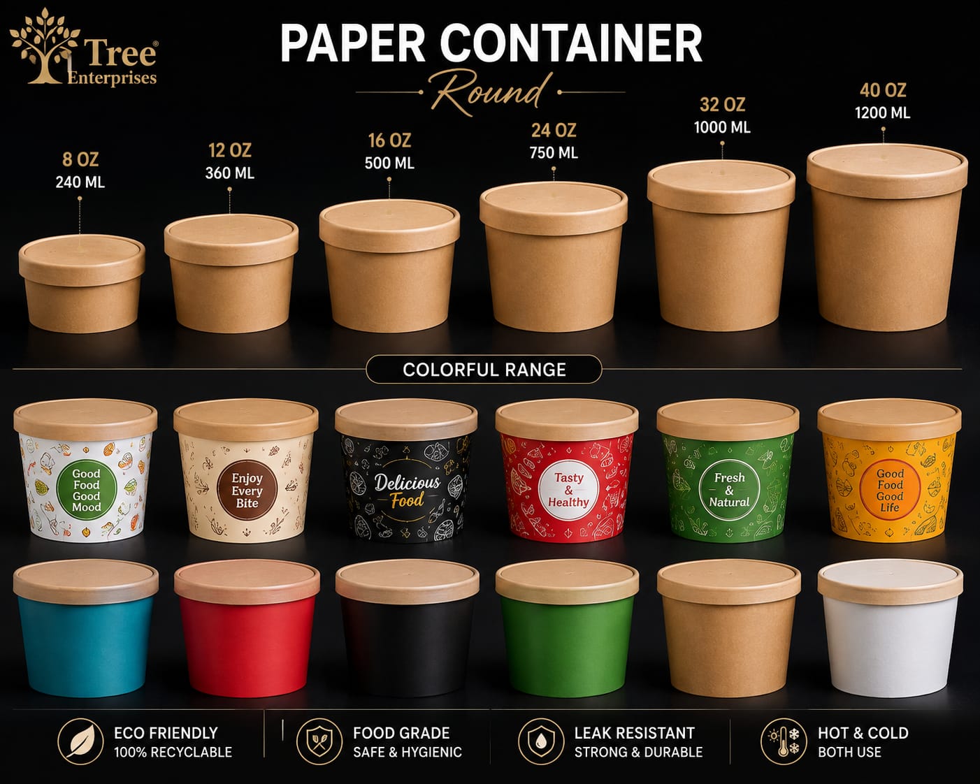 ROUND PAPER CONTAINER